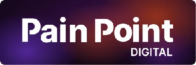Pain Point Digital Logo with white text on a dark gradient background.